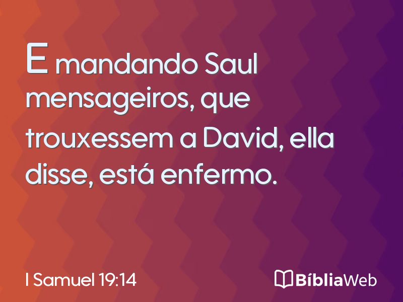 I Samuel 19:14 em imagem para compartilhar
