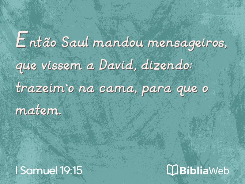 I Samuel 19:15 em imagem para compartilhar