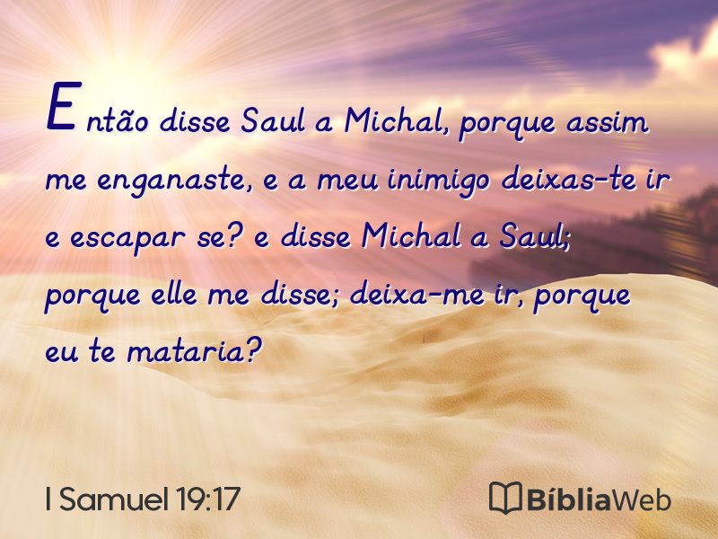 I Samuel 19:17 em imagem para compartilhar