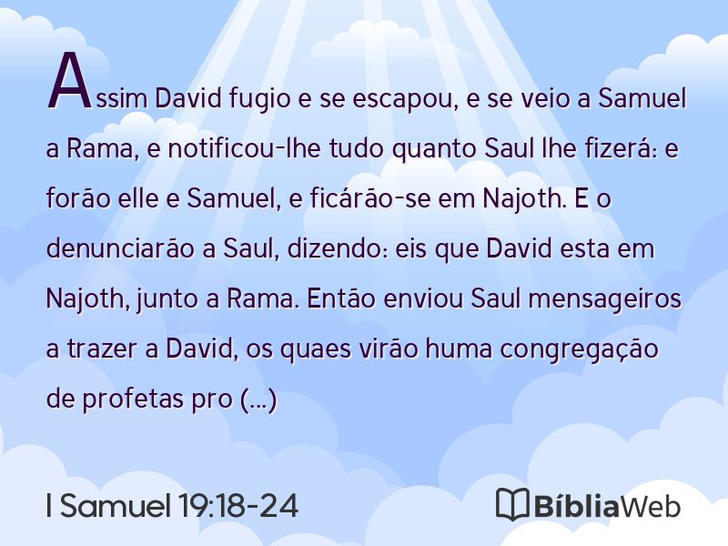 I Samuel 19:18-24 em imagem para compartilhar