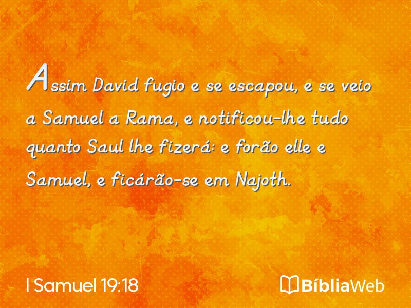 I Samuel 19:18 em imagem para compartilhar
