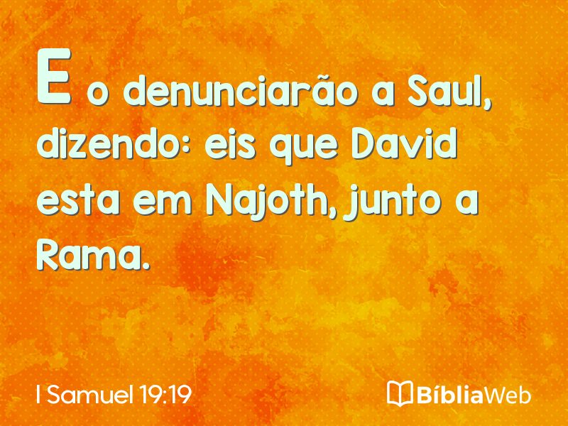 I Samuel 19:19 em imagem para compartilhar