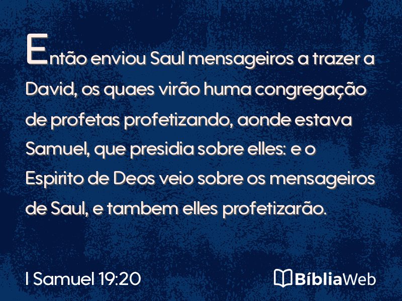 I Samuel 19:20 em imagem para compartilhar