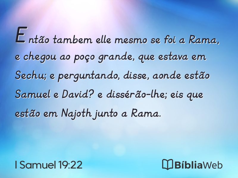 I Samuel 19:22 em imagem para compartilhar