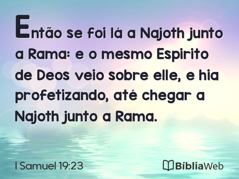 I Samuel 19:23 em imagem para compartilhar