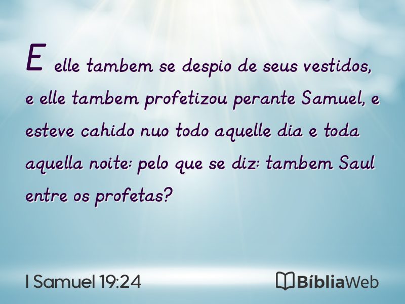 I Samuel 19:24 em imagem para compartilhar