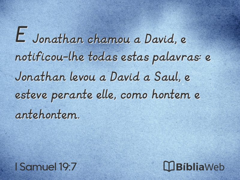I Samuel 19:7 em imagem para compartilhar