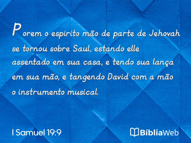 I Samuel 19:9 em imagem para compartilhar