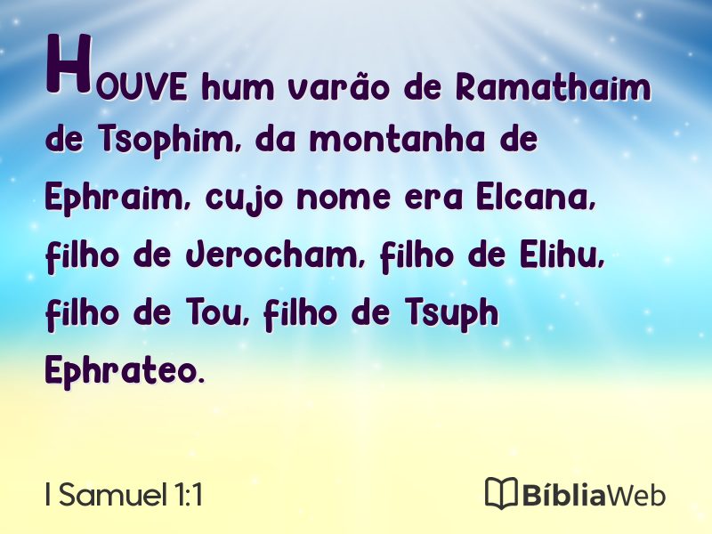 I Samuel 1:1 em imagem para compartilhar
