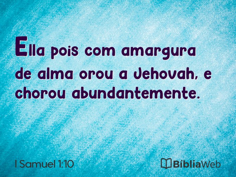 I Samuel 1:10 em imagem para compartilhar
