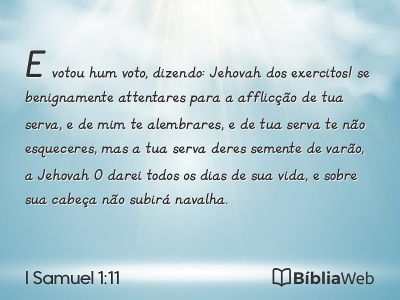 I Samuel 1:11 em imagem para compartilhar
