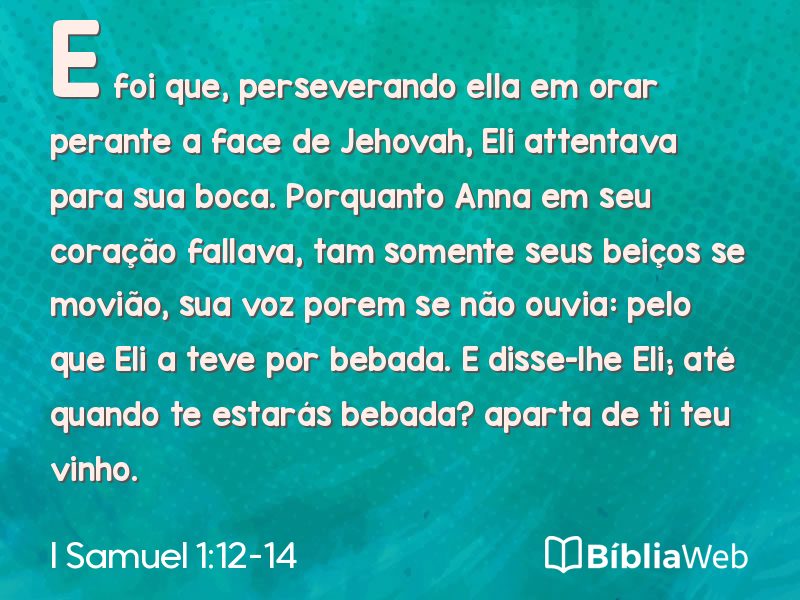 I Samuel 1:12-14 em imagem para compartilhar