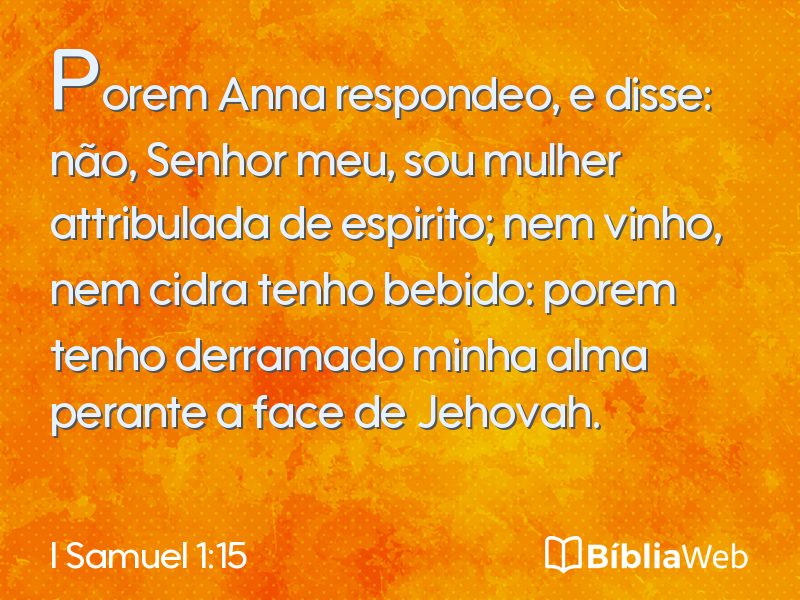 I Samuel 1:15 em imagem para compartilhar