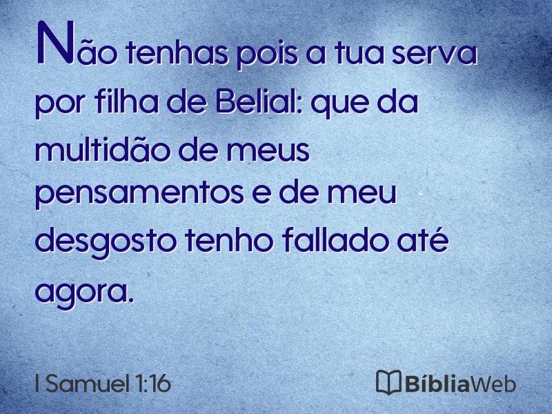 I Samuel 1:16 em imagem para compartilhar