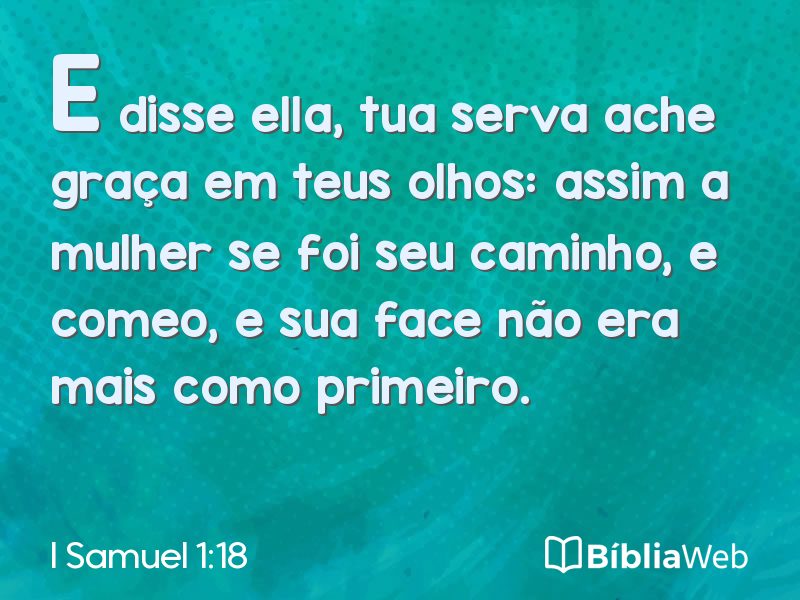 I Samuel 1:18 em imagem para compartilhar