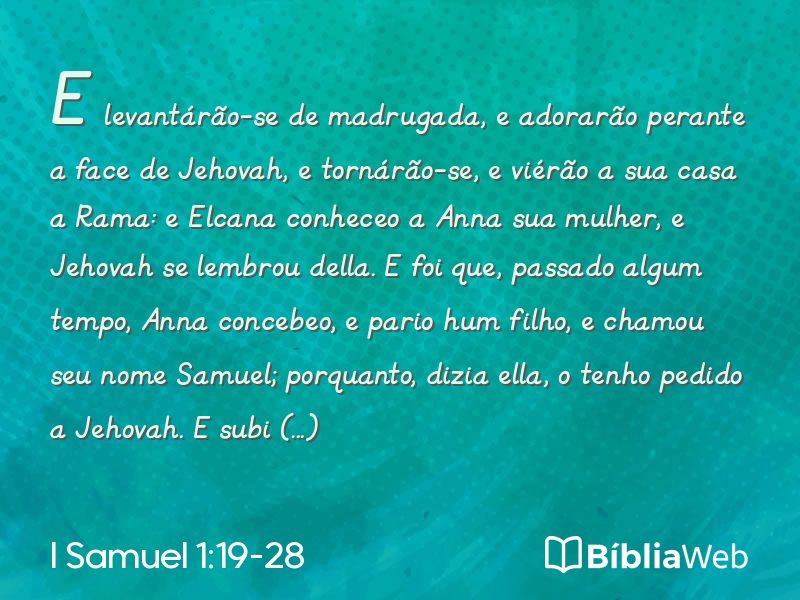I Samuel 1:19-28 em imagem para compartilhar