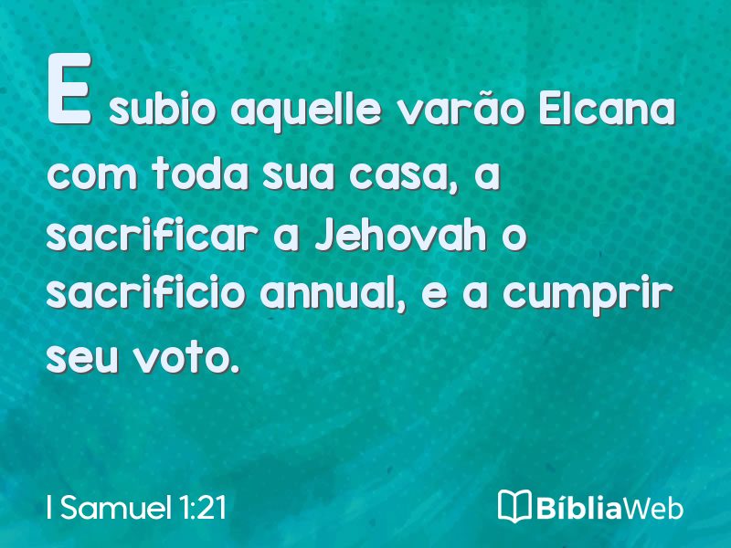 I Samuel 1:21 em imagem para compartilhar
