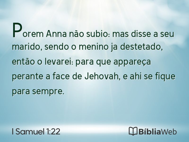 I Samuel 1:22 em imagem para compartilhar