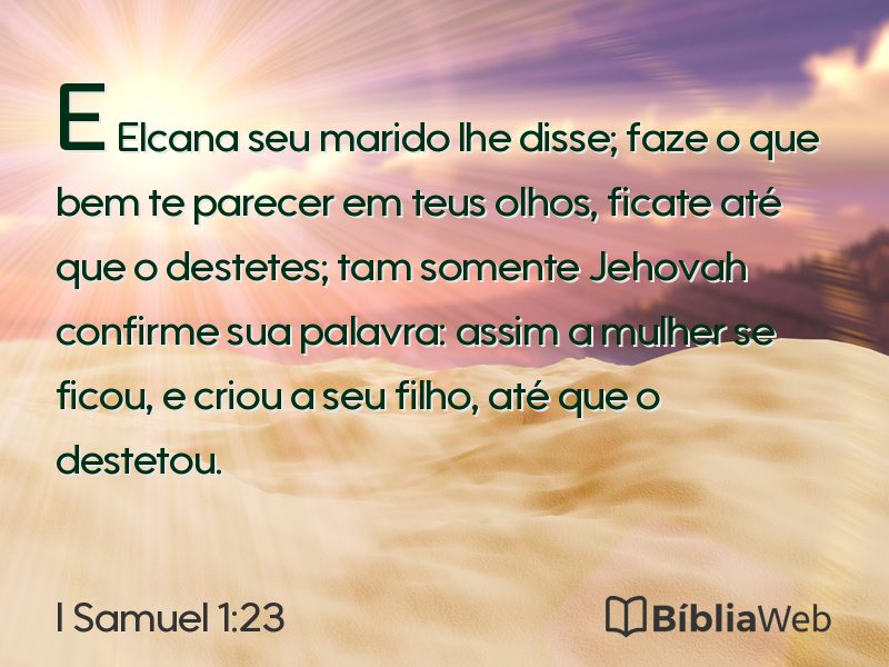 I Samuel 1:23 em imagem para compartilhar