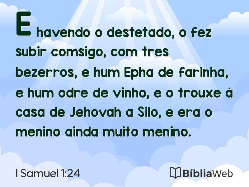 I Samuel 1:24 em imagem para compartilhar