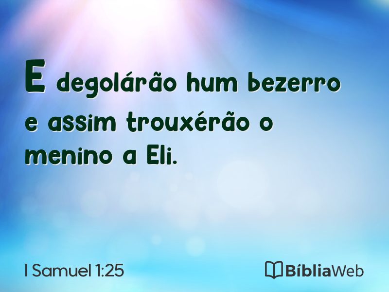 I Samuel 1:25 em imagem para compartilhar
