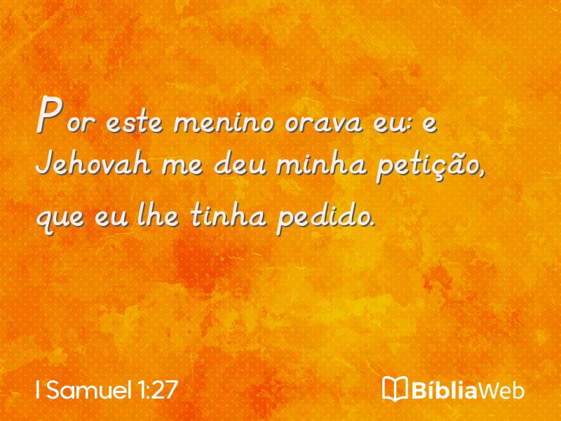 I Samuel 1:27 em imagem para compartilhar