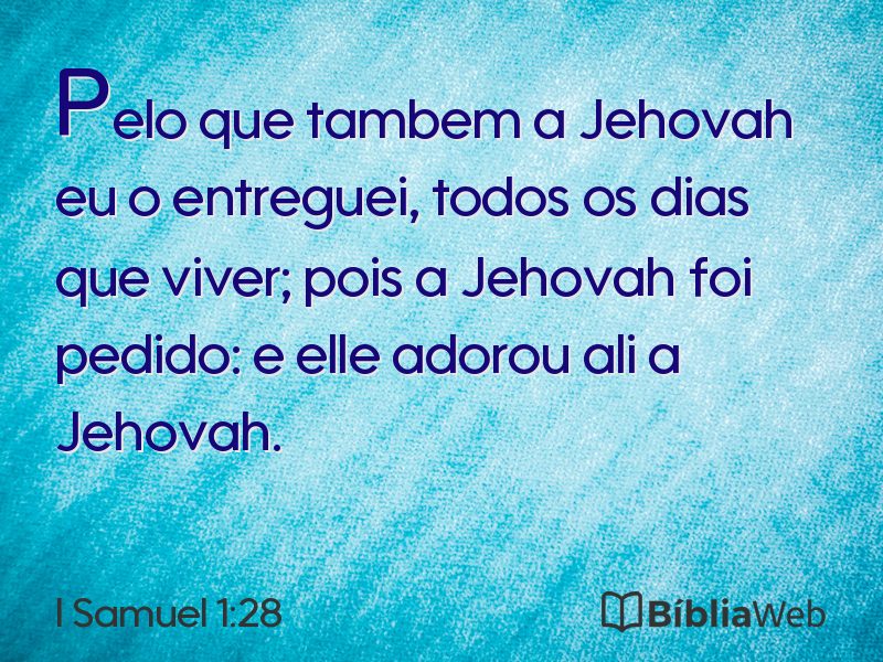 I Samuel 1:28 em imagem para compartilhar