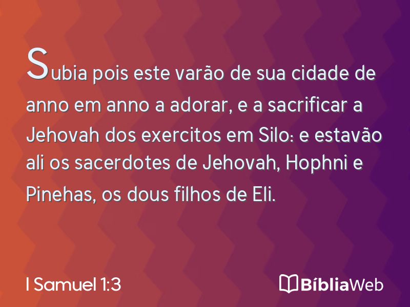 I Samuel 1:3 em imagem para compartilhar