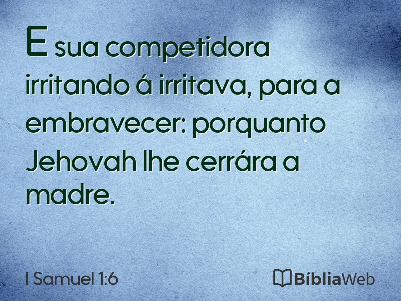 I Samuel 1:6 em imagem para compartilhar