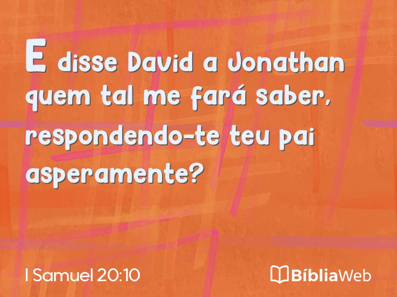 I Samuel 20:10 em imagem para compartilhar
