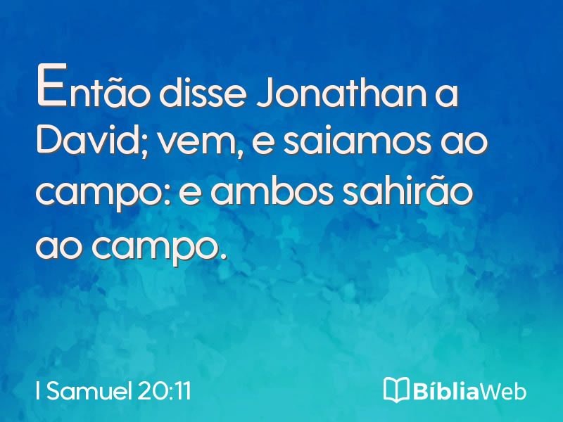 I Samuel 20:11 em imagem para compartilhar