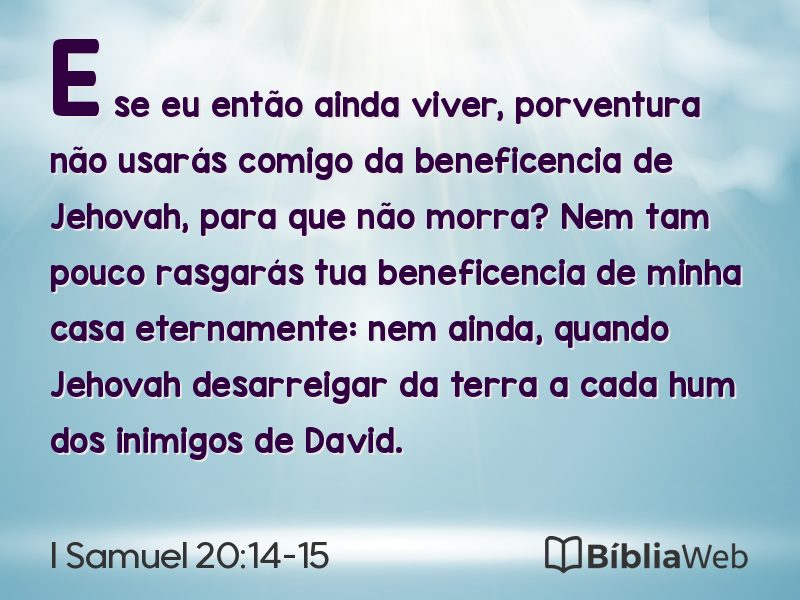 I Samuel 20:14-15 em imagem para compartilhar