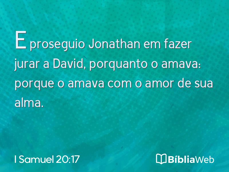 I Samuel 20:17 em imagem para compartilhar