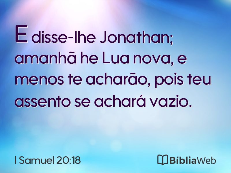 I Samuel 20:18 em imagem para compartilhar