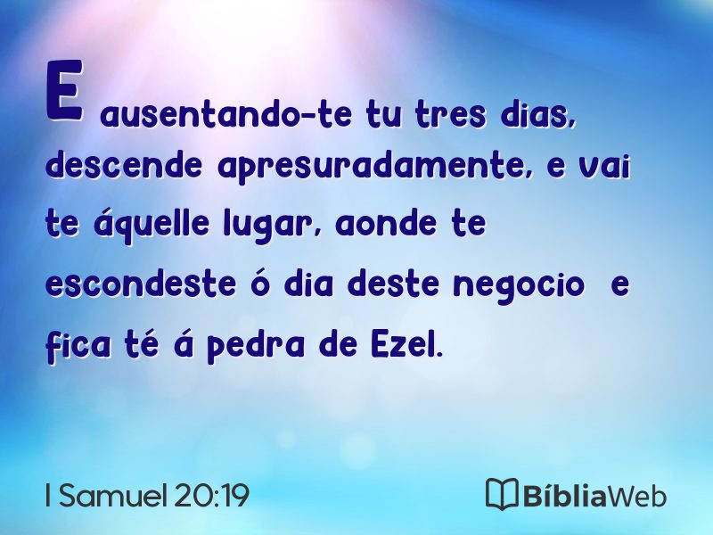 I Samuel 20:19 em imagem para compartilhar