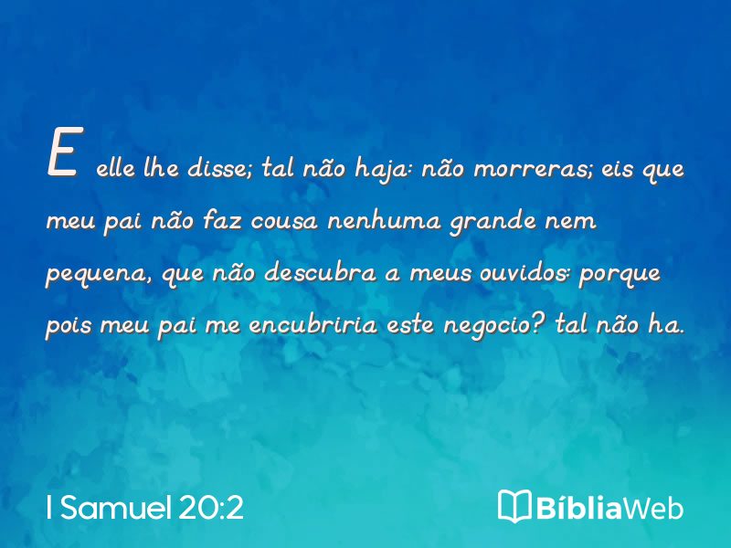 I Samuel 20:2 em imagem para compartilhar