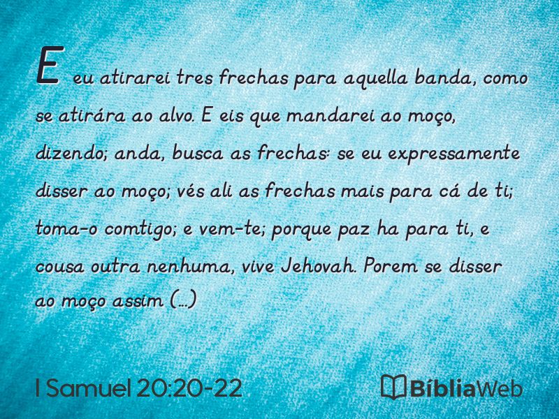 I Samuel 20:20-22 em imagem para compartilhar
