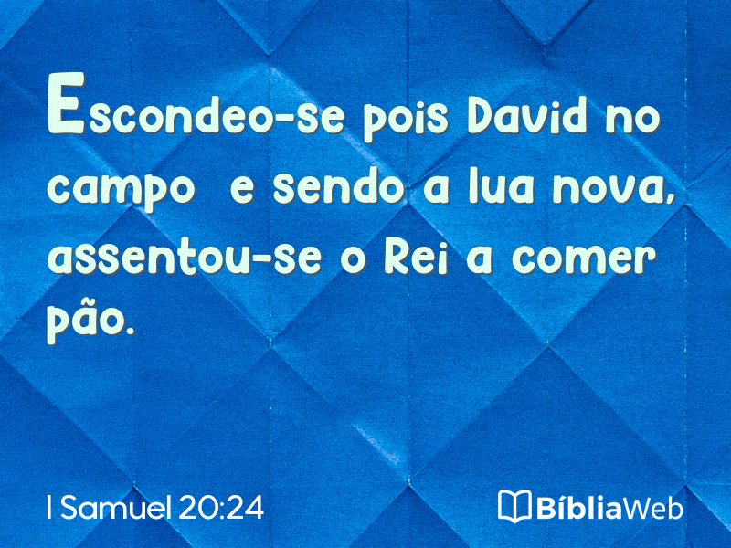 I Samuel 20:24 em imagem para compartilhar