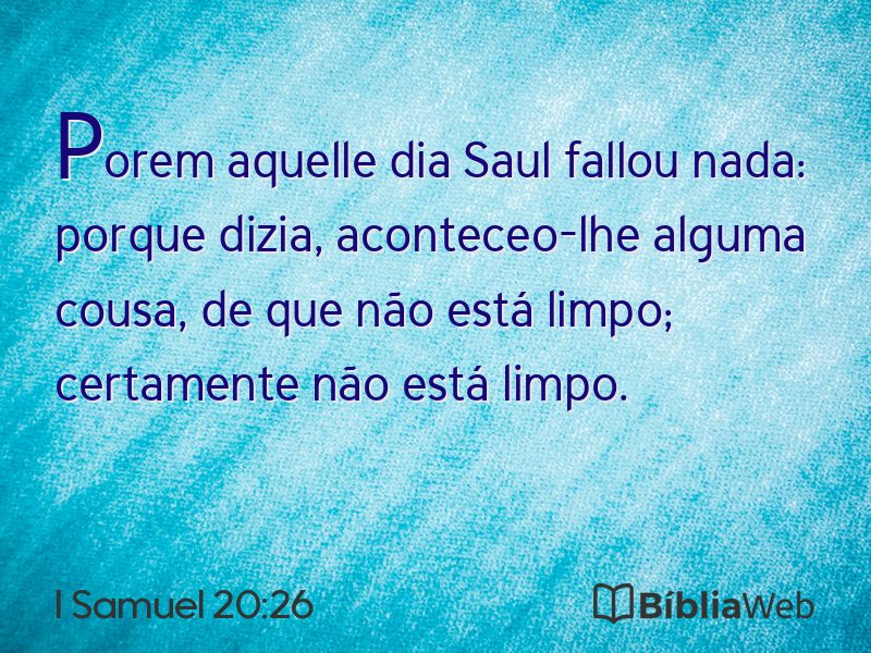 I Samuel 20:26 em imagem para compartilhar