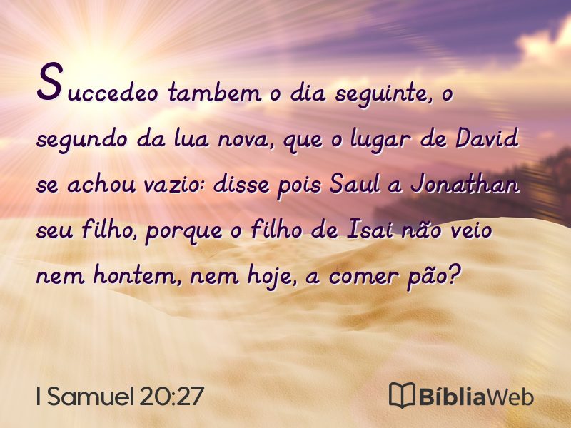 I Samuel 20:27 em imagem para compartilhar