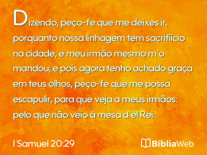 I Samuel 20:29 em imagem para compartilhar