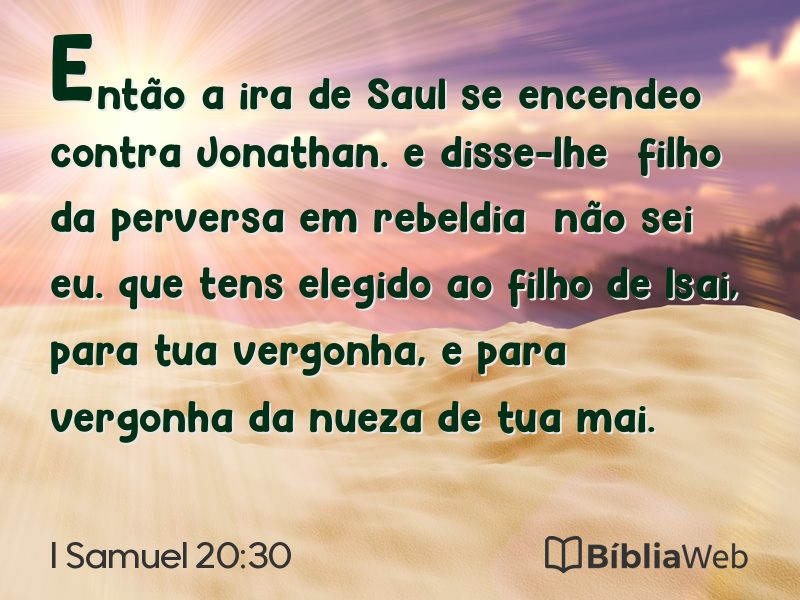 I Samuel 20:30 em imagem para compartilhar