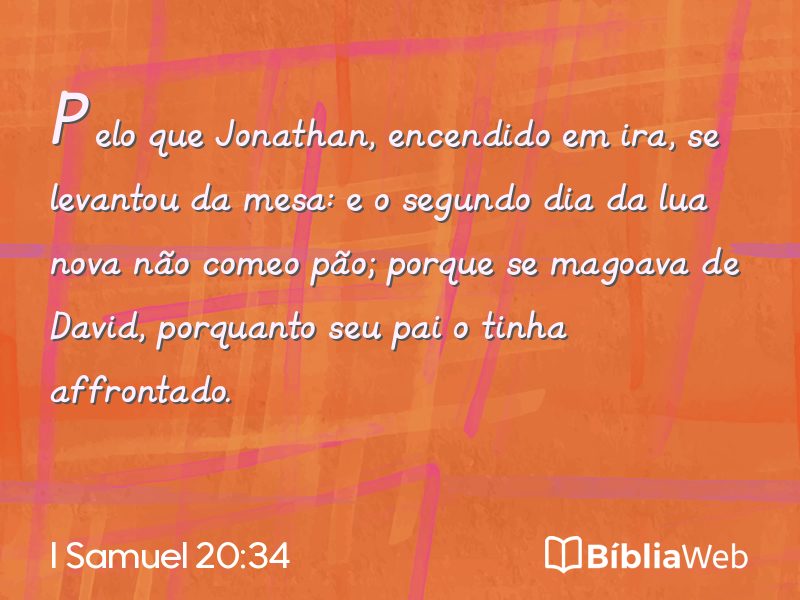 I Samuel 20:34 em imagem para compartilhar