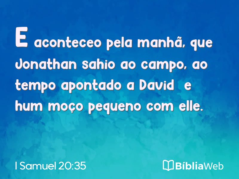 I Samuel 20:35 em imagem para compartilhar