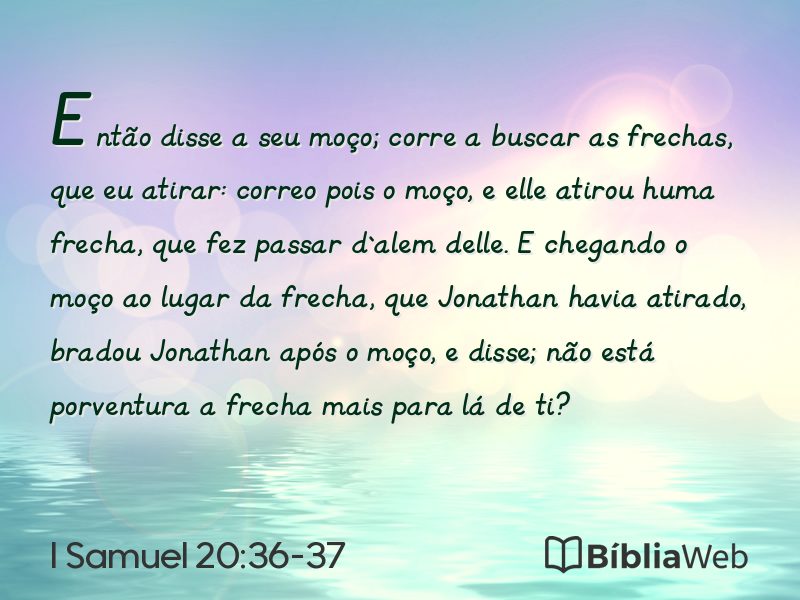 I Samuel 20:36-37 em imagem para compartilhar