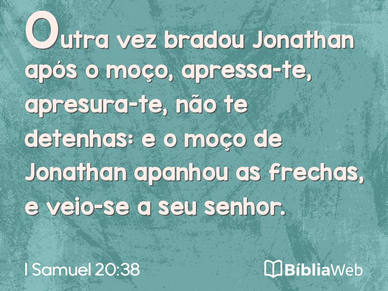 I Samuel 20:38 em imagem para compartilhar