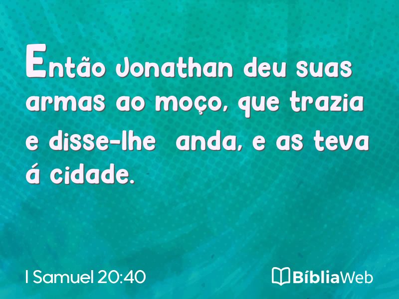 I Samuel 20:40 em imagem para compartilhar