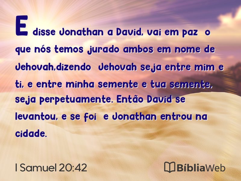 I Samuel 20:42 em imagem para compartilhar