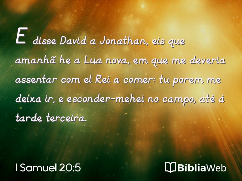 I Samuel 20:5 em imagem para compartilhar