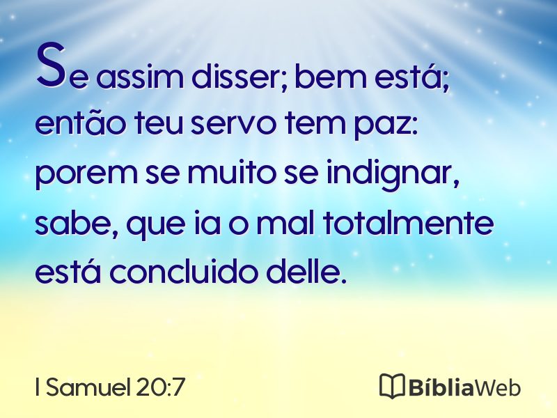 I Samuel 20:7 em imagem para compartilhar